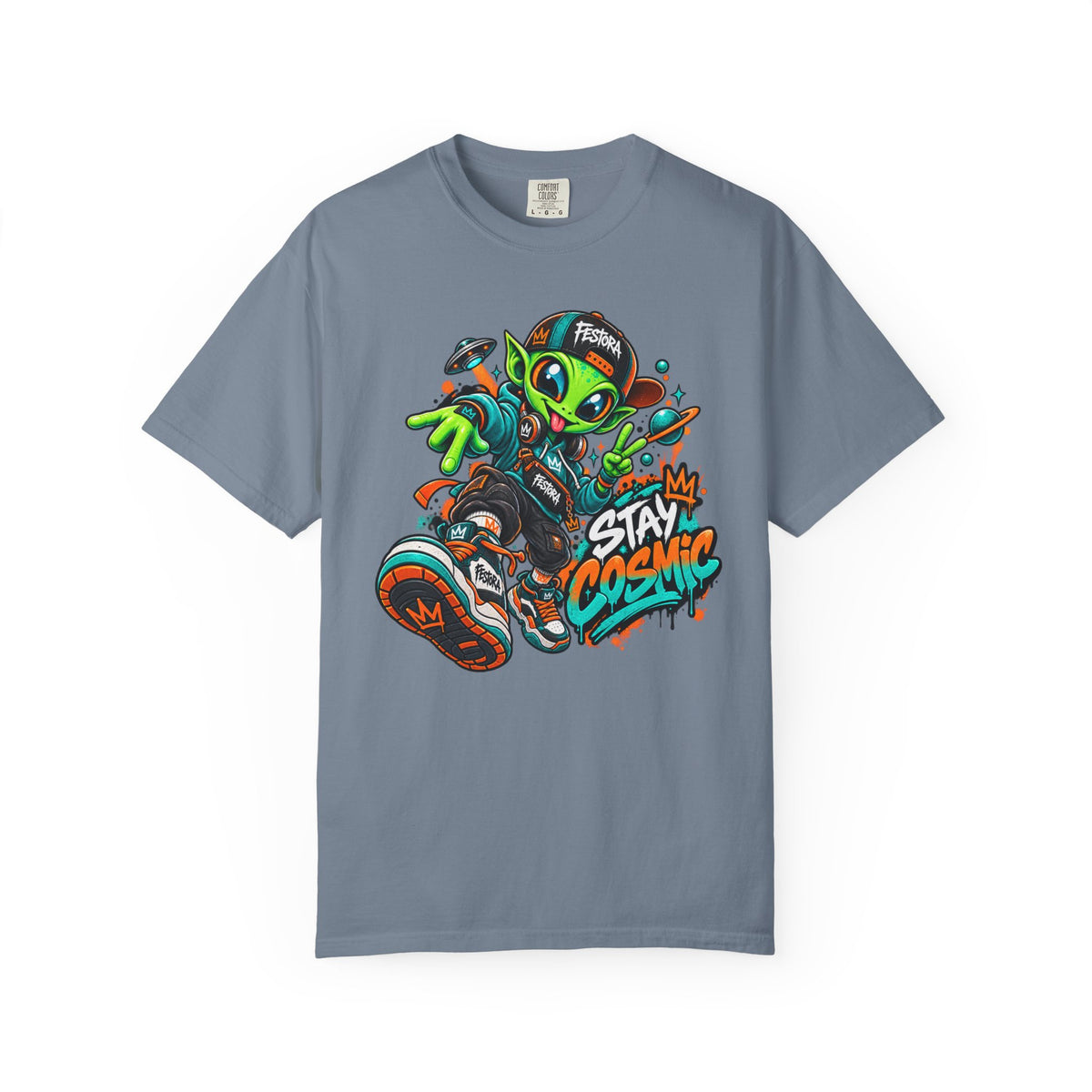 Alien Streetwear T-Shirt — “Stay Cosmic” Graphic Tee
