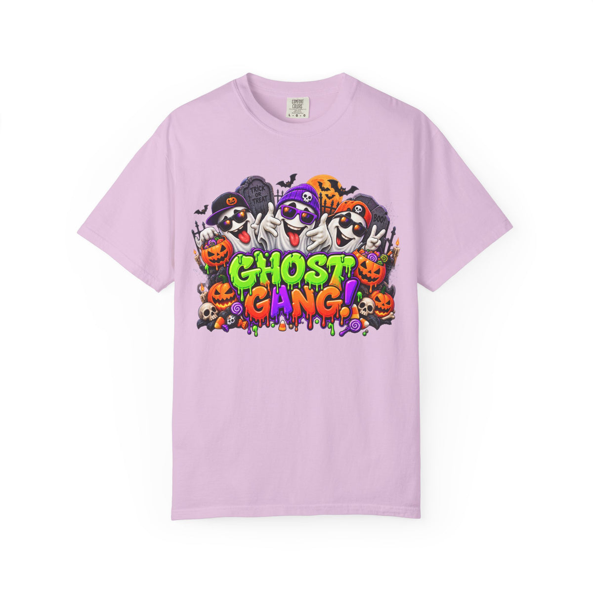 Ghost Gang Halloween T-Shirt – Funny Colorful Ghost Graphic Tee