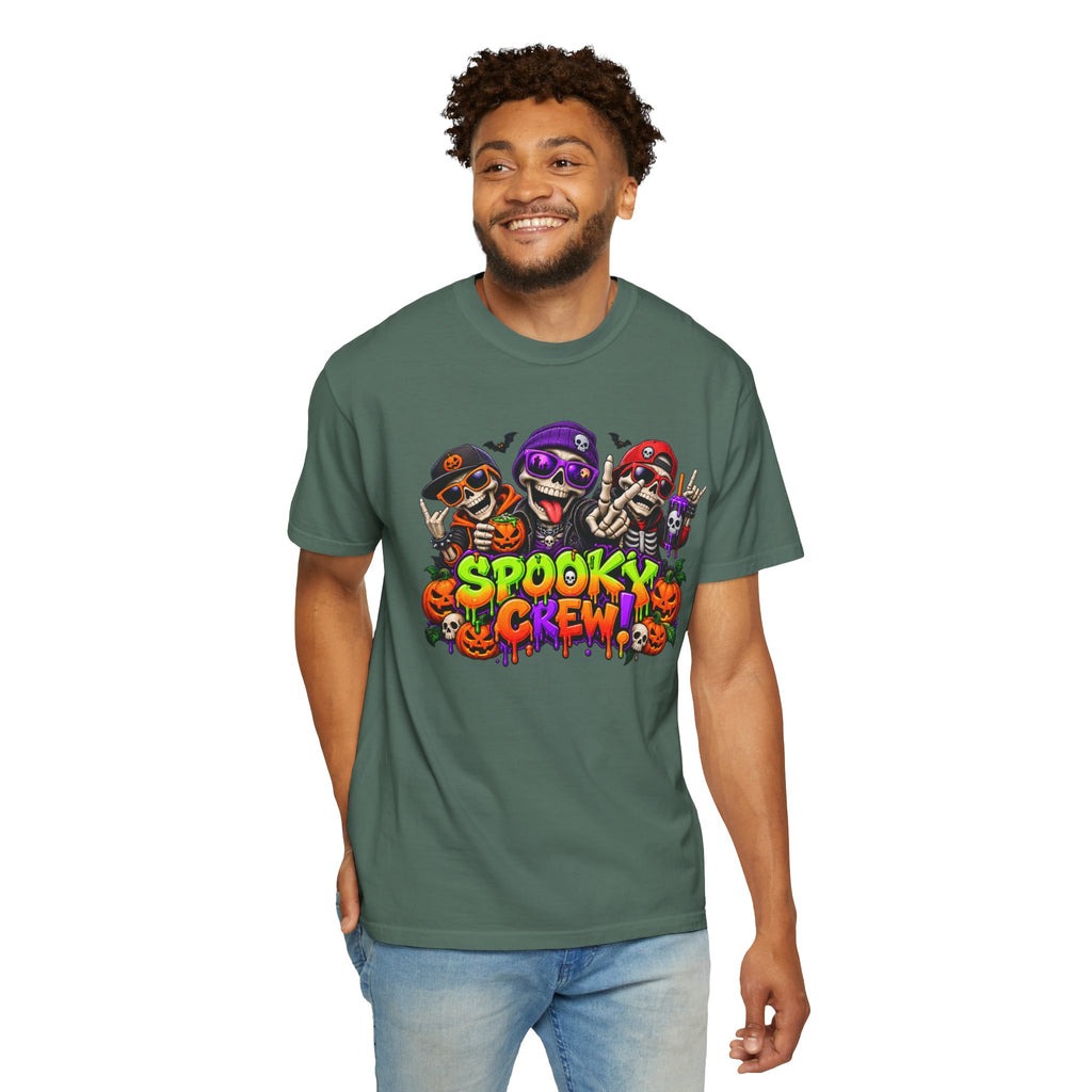 Spooky Crew Halloween T-Shirt – Funny Skeleton Graphic Tee