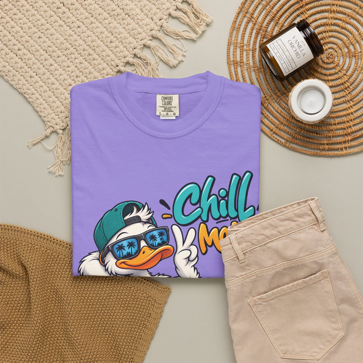 Chill Mode Duck Graphic T-Shirt | Festora Everyday