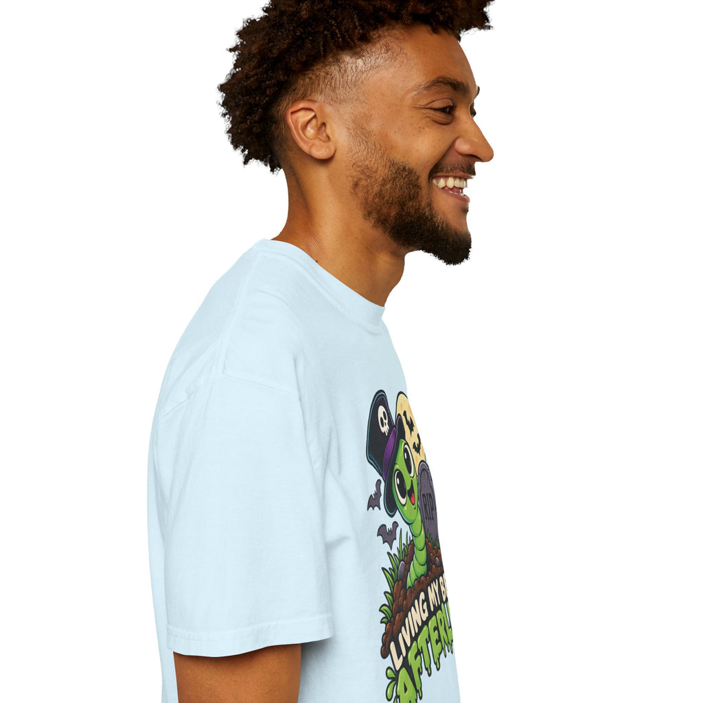 Living My Best Afterlife – Cute Halloween Graveyard Worm T-Shirt