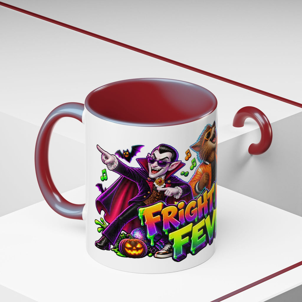 Fright Night Fever Dancing Monsters Halloween White Mug