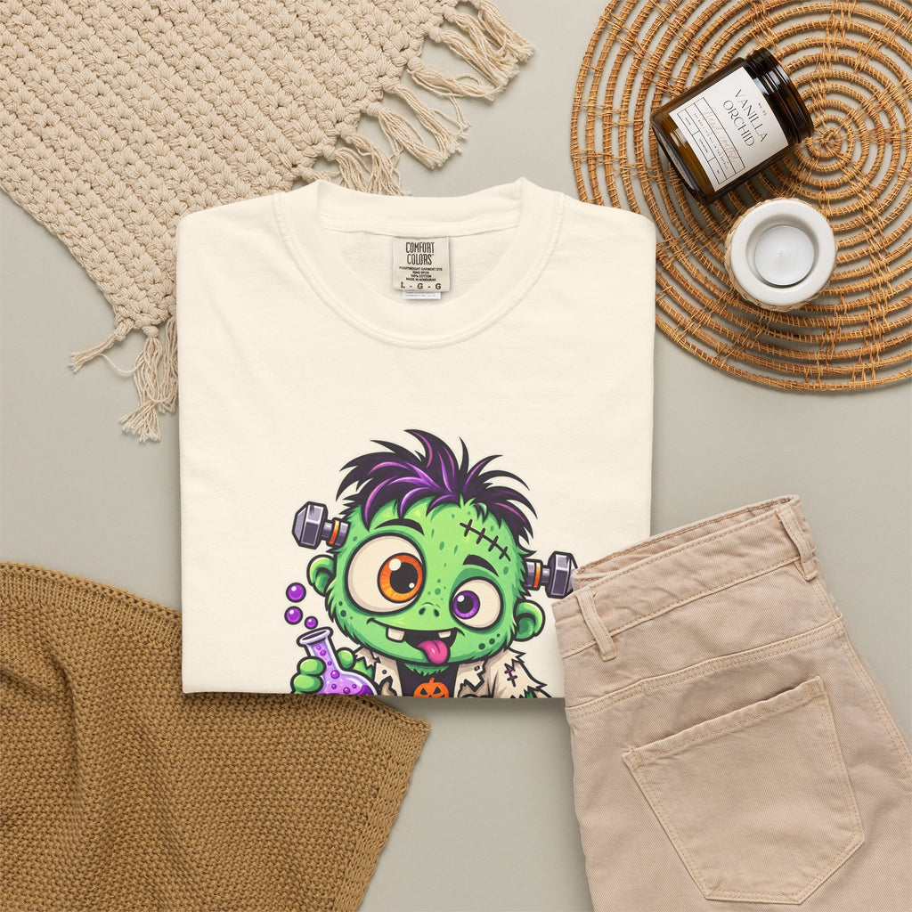 100% Natural. Mostly. – Cute Halloween Lab Monster T-Shirt