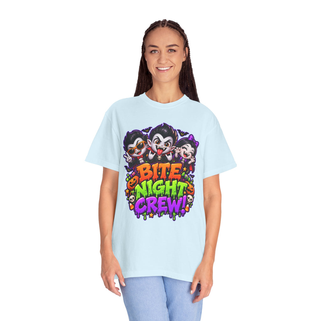 Bite Night Crew Halloween T-Shirt – Funny Vampire Graphic Tee