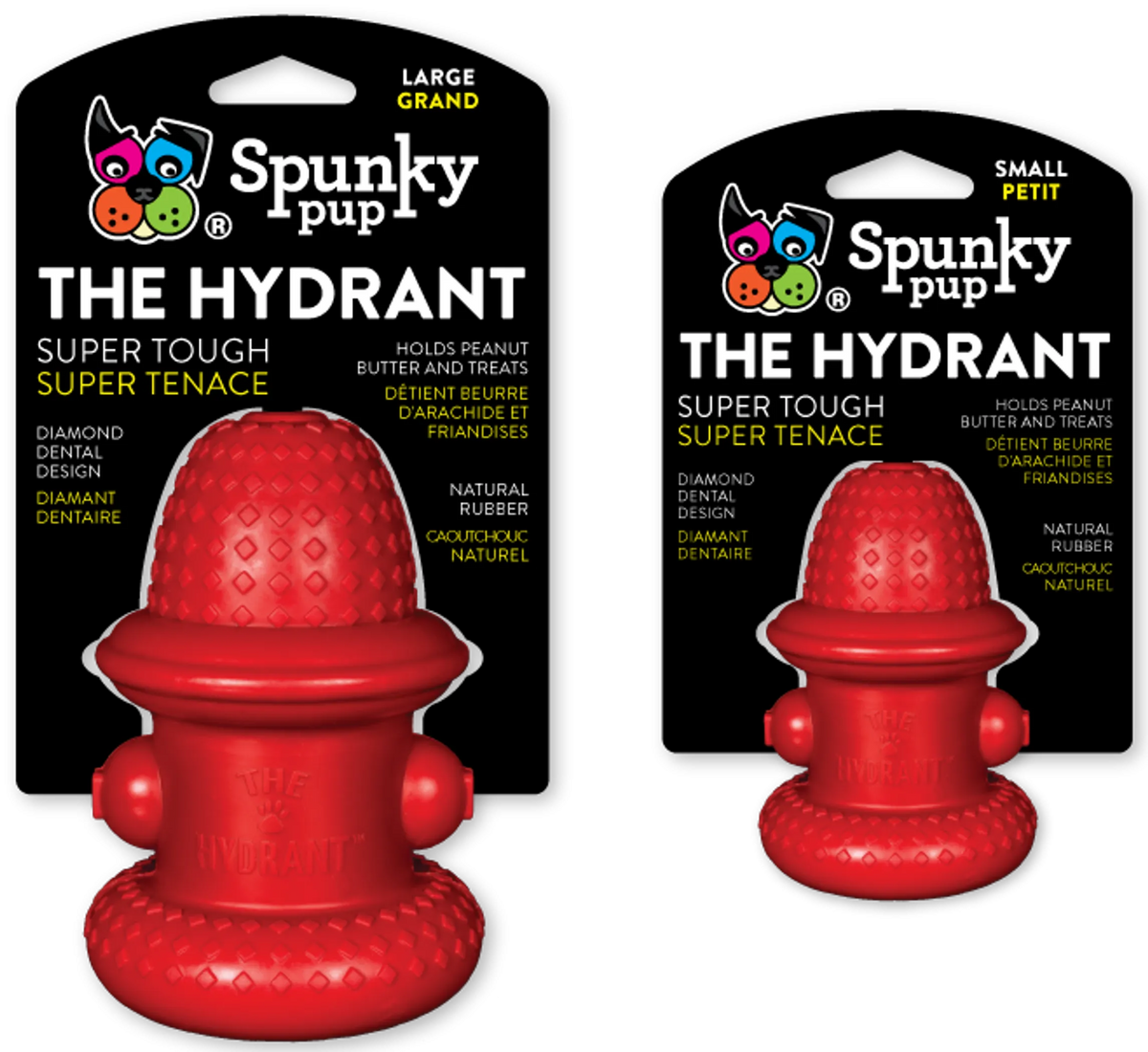 Spunky Pup Rubber Hydrant Dog Toy – Durable Treat-Fill Toy for Large Dogs