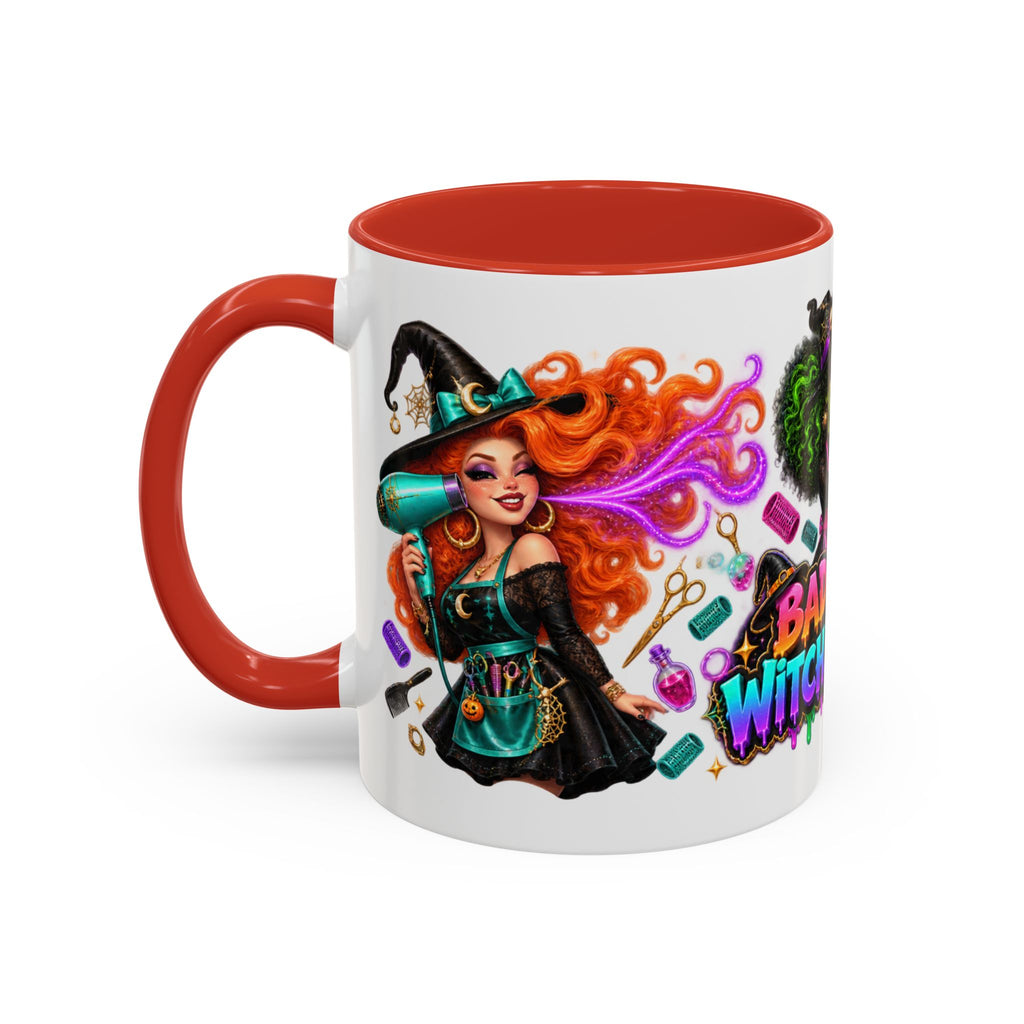 Bad Hair Witch Please Halloween Hairstylist White Mug