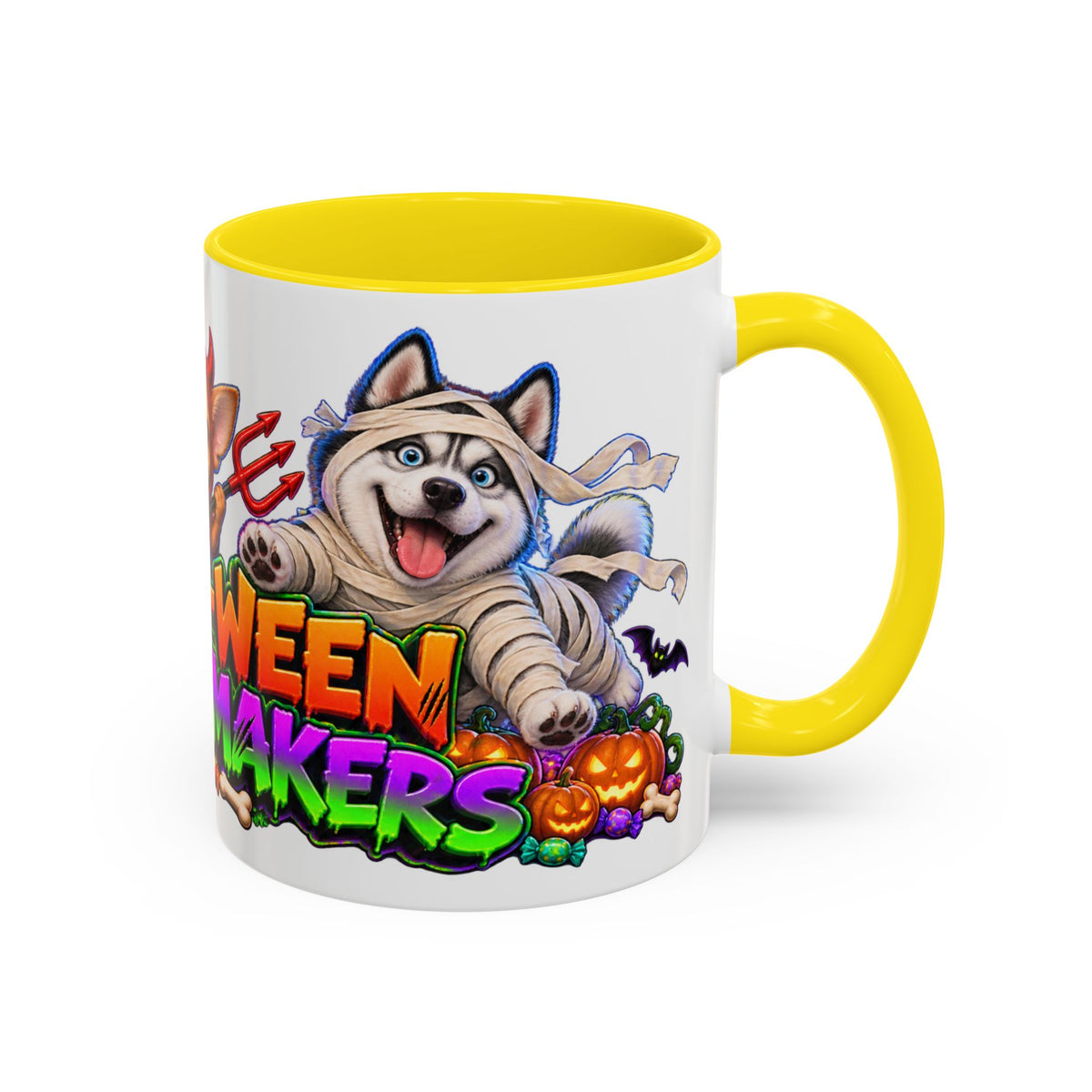 Howl-O-Ween Troublemakers Costume Dogs Halloween White Mug