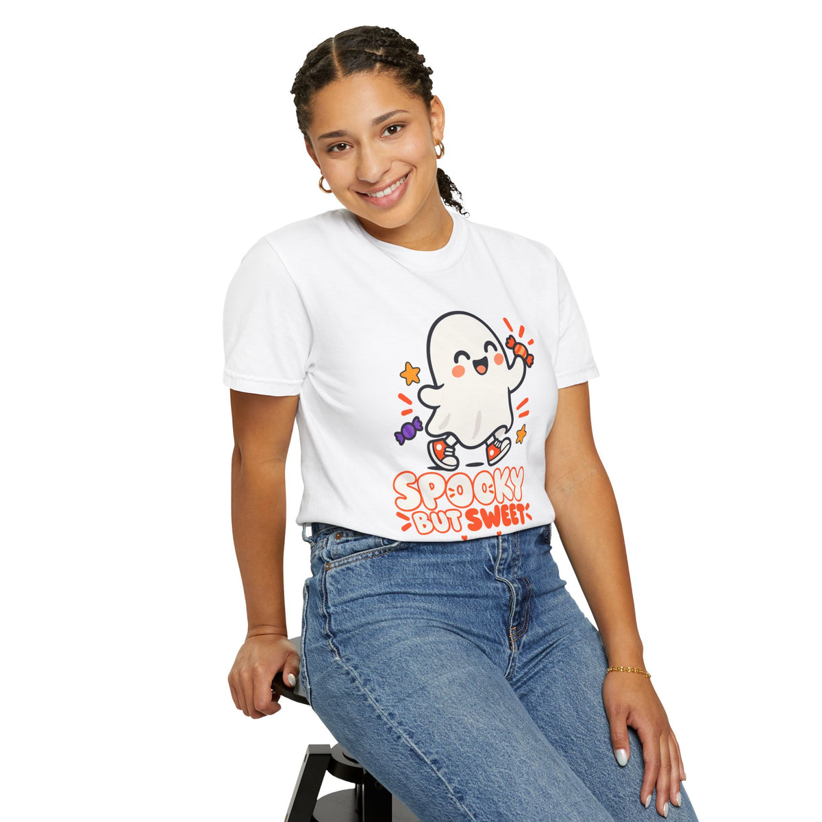 Spooky but Sweet Ghost T-Shirt | Cute Halloween Graphic Tee