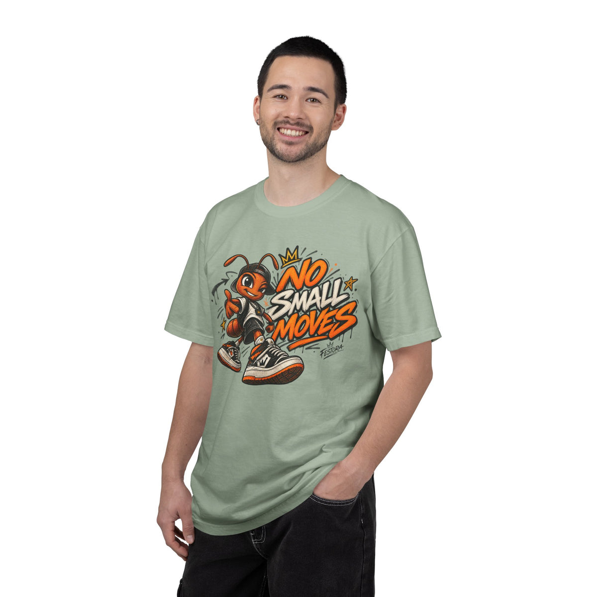 No Small Moves T-Shirt — Retro Sneaker Character Graphic Tee