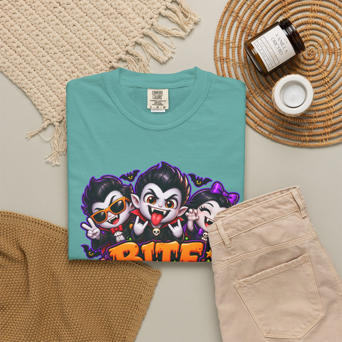 Bite Night Crew Halloween T-Shirt – Funny Vampire Graphic Tee