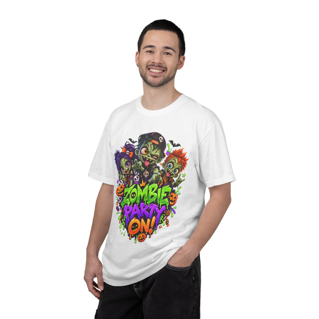 Zombie Party On! – Halloween Zombie Crew Graphic T-Shirt
