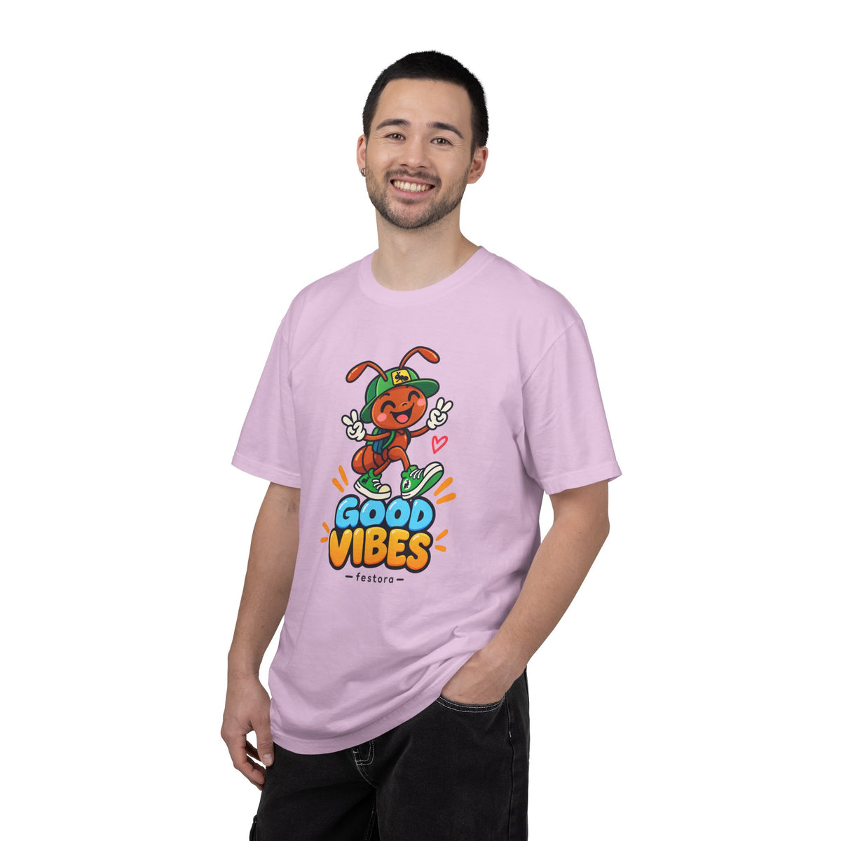 Good Vibes – Happy Ant Graphic T-Shirt