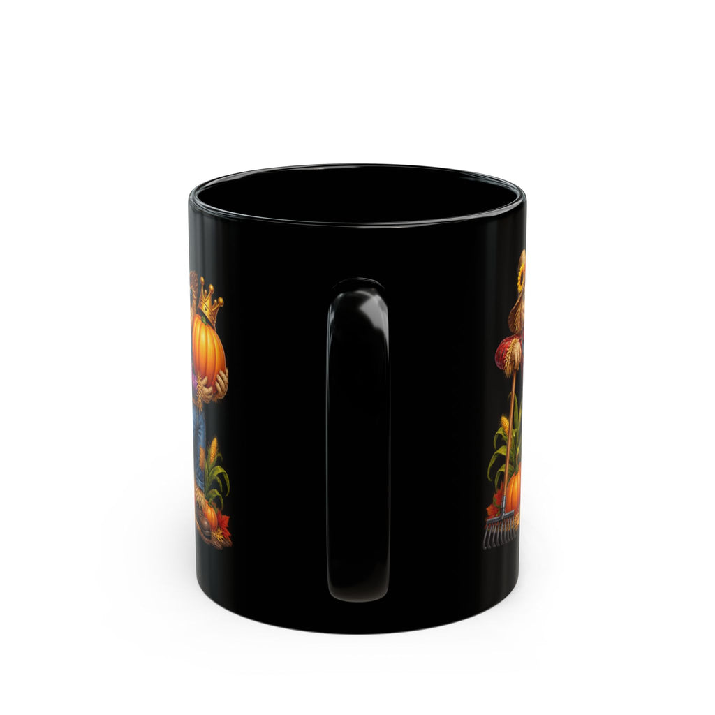 Outstanding in Our Field Halloween Mug – Fall Scarecrow Pumpkin Coffee Cup (11oz/15oz)