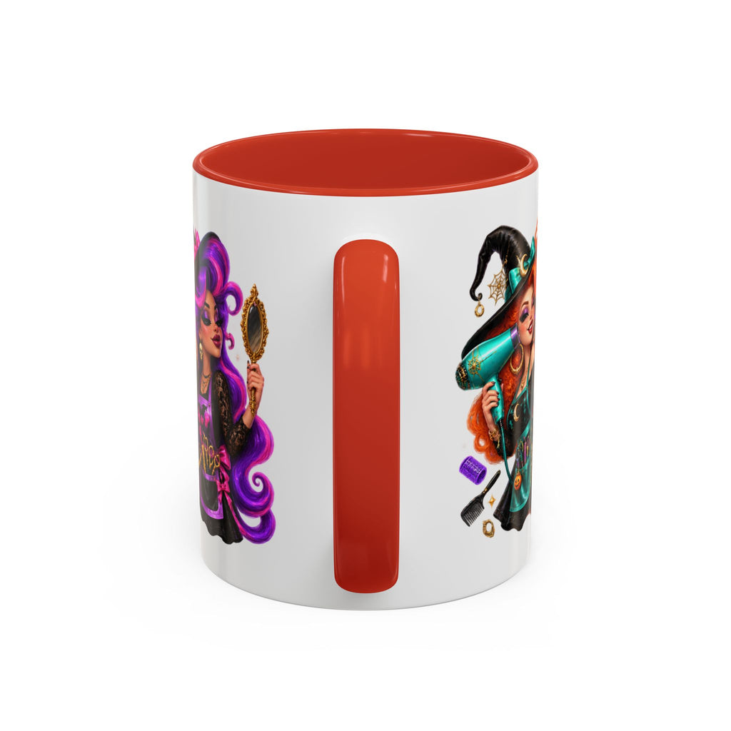 Bad Hair Witch Please Halloween Hairstylist White Mug