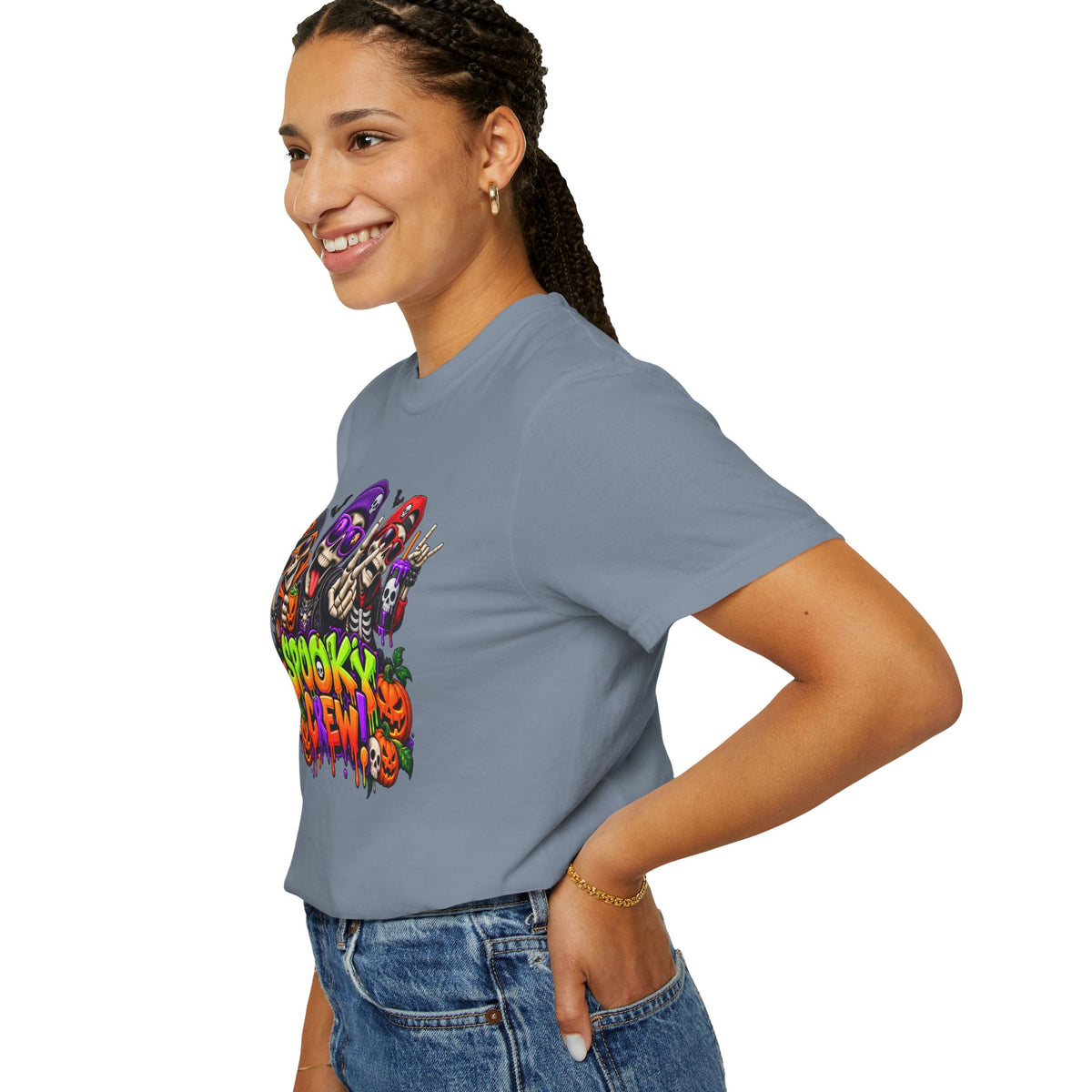Spooky Crew Halloween T-Shirt – Funny Skeleton Graphic Tee