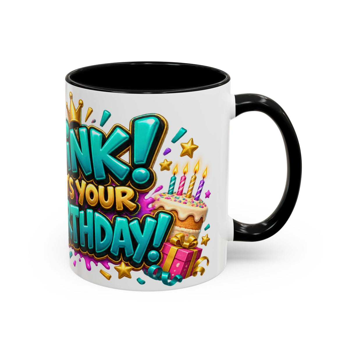 Oink! It’s Your Birthday White Mug – Cute Pig Birthday Cup, Colorful Funny Party Gift