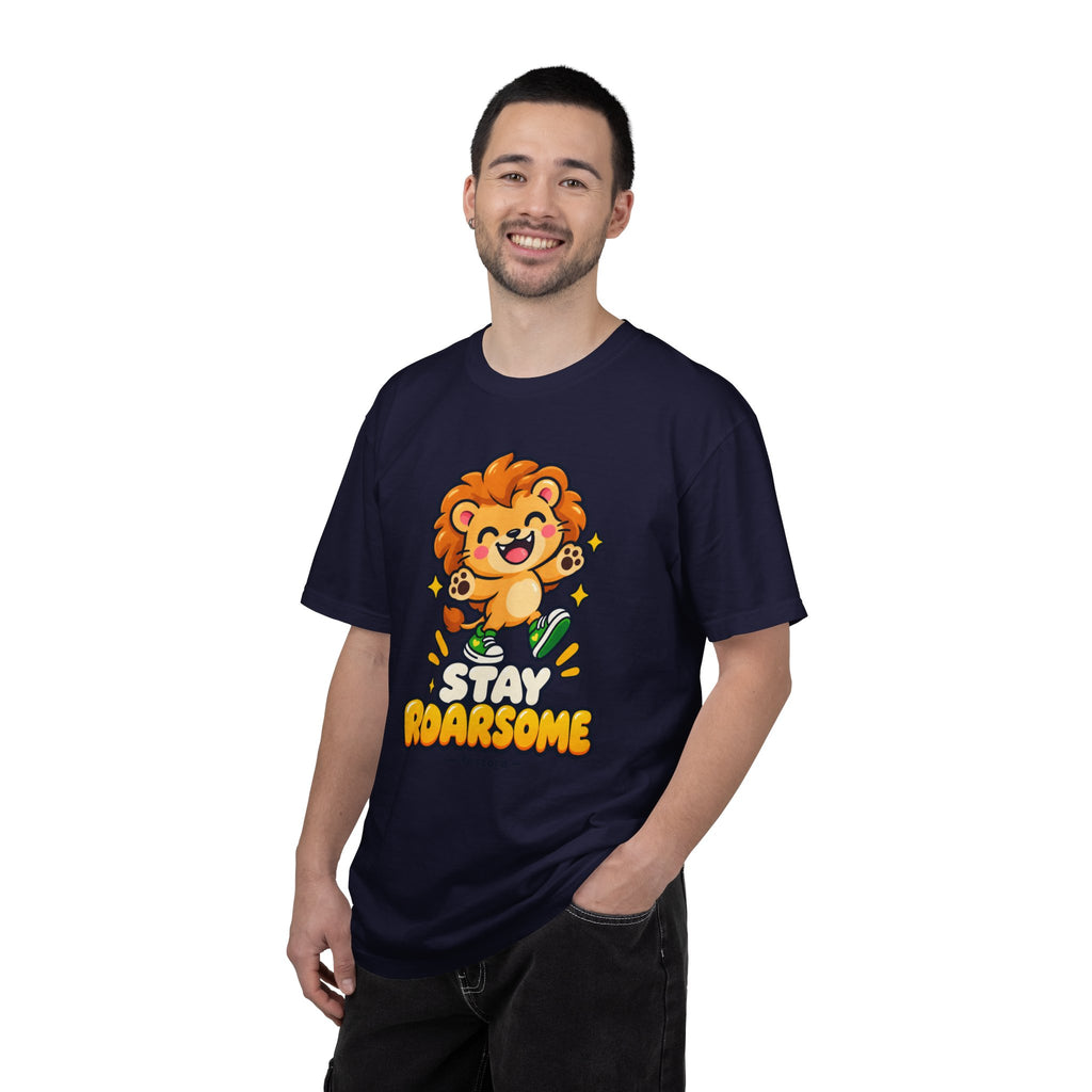Stay Roarsome – Cute Happy Lion Graphic T-Shirt