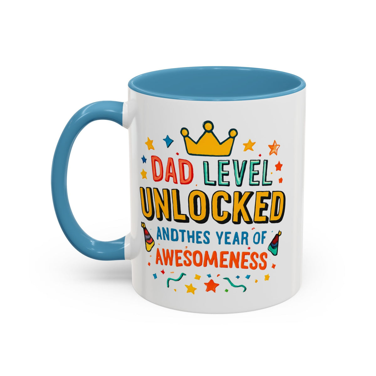 Dad Level Unlocked Coffee Mug – Funny Father’s Day 11/15oz Accent Mug