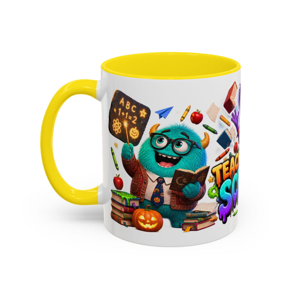 Teaching Is a Scream Monster Teacher Halloween White Mug