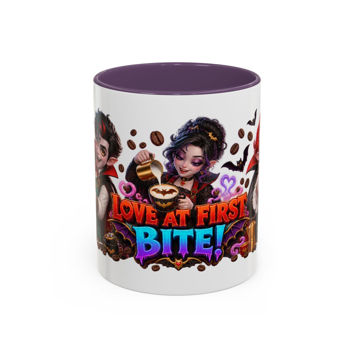 Love at First Bite Vampire Barista Halloween White Mug