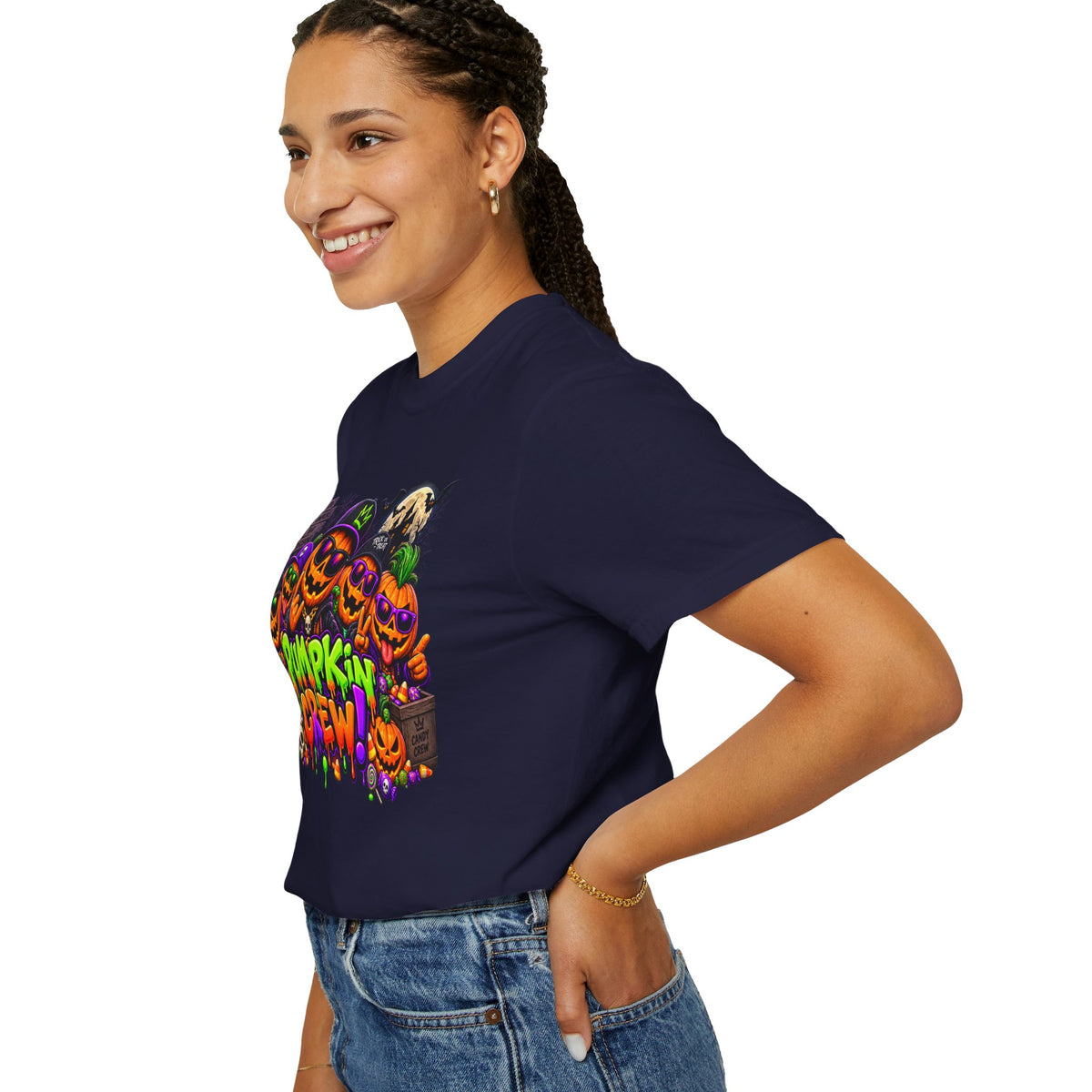 Pumpkin Crew Halloween T-Shirt – Funny Jack O’ Lantern Graphic Tee