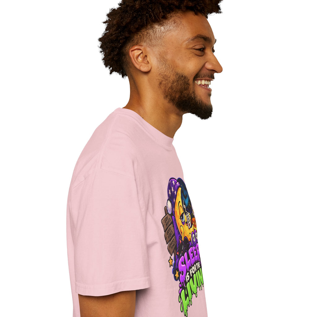 Sleep Is for the Living – Funny Halloween Moon T-Shirt