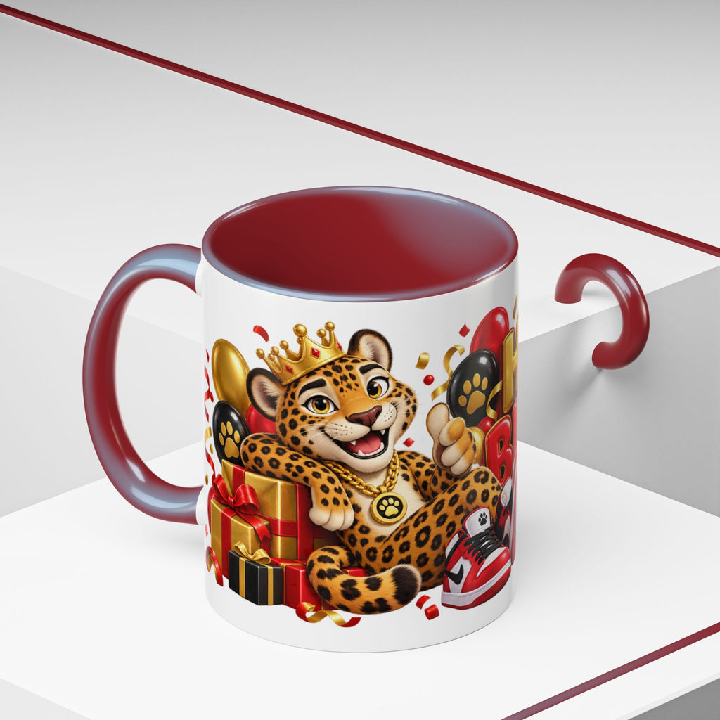 Title: Happy Birthday Jaguar Mug – Colorful 3D Birthday Gift – White Coffee Mug