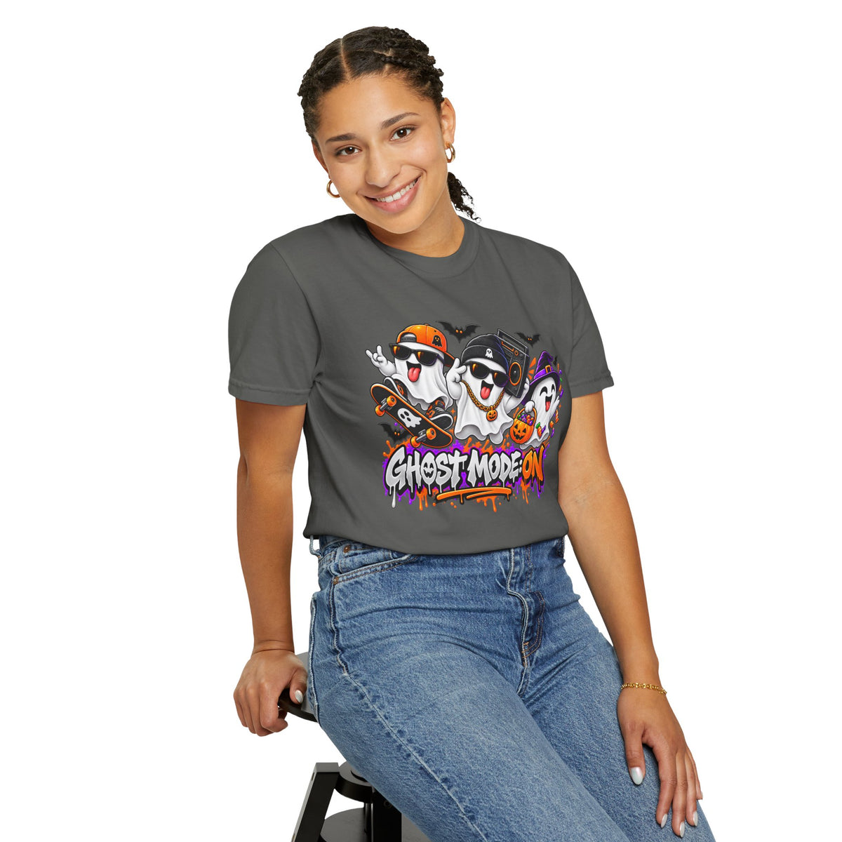 Ghost Mode: ON – Halloween Ghosts Graphic T-Shirt