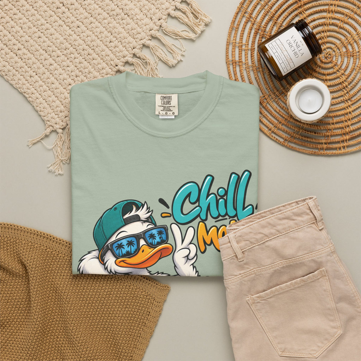 Chill Mode Duck Graphic T-Shirt | Festora Everyday