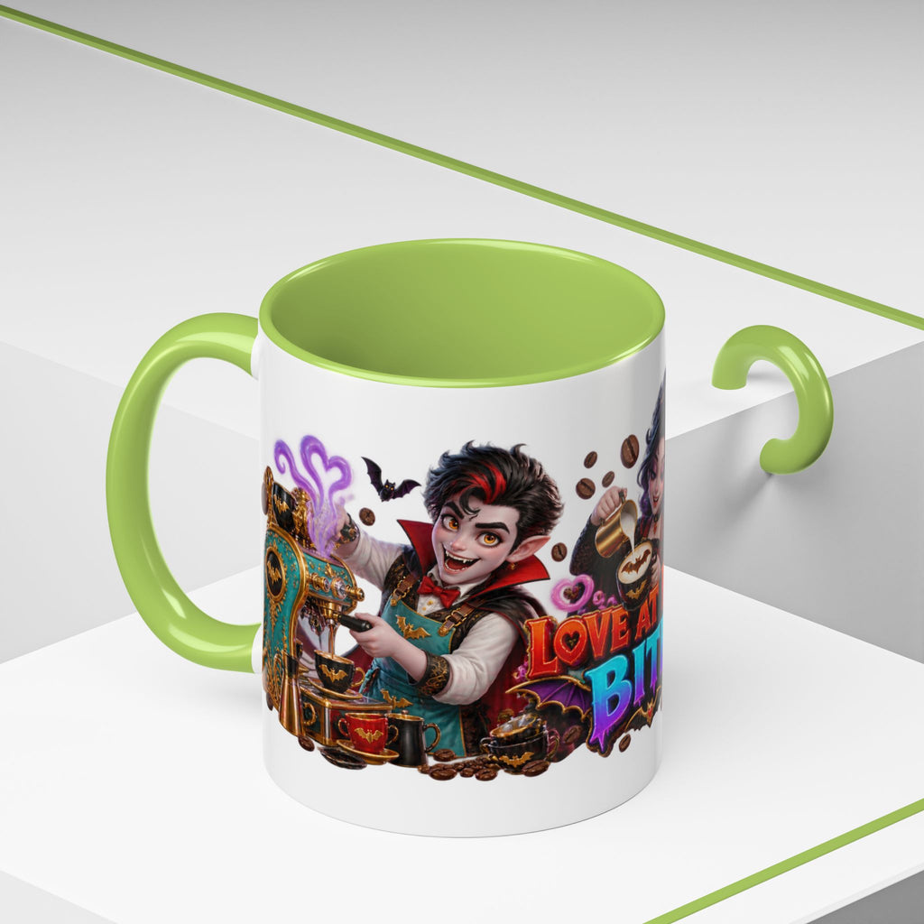 Love at First Bite Vampire Barista Halloween White Mug
