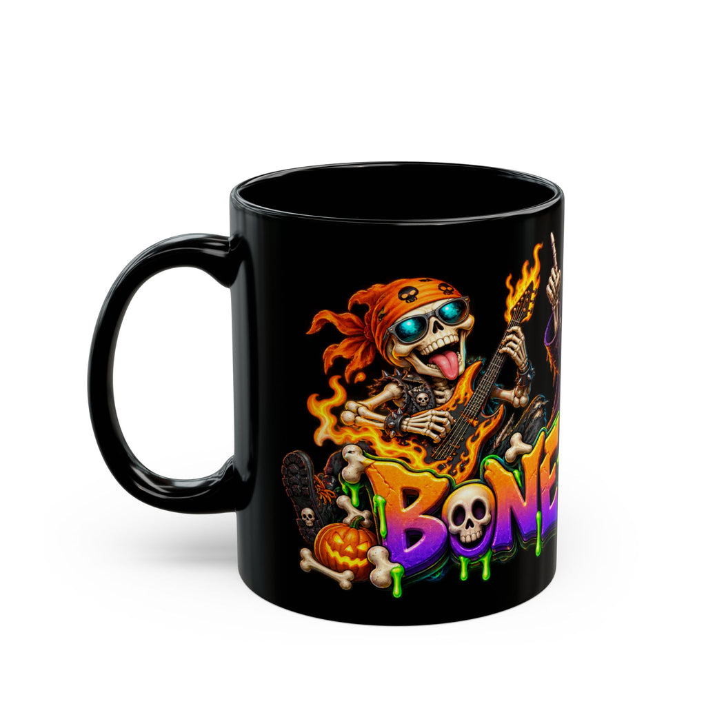 Bone to Be Wild Skeleton Crew Halloween Black Mug