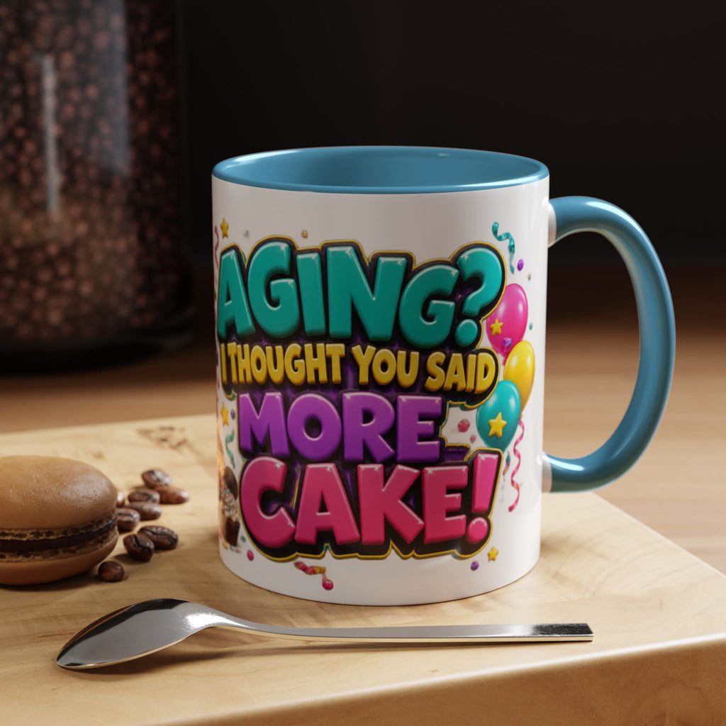 Aging I Thought You Said More Cake Pug Birthday White Mug