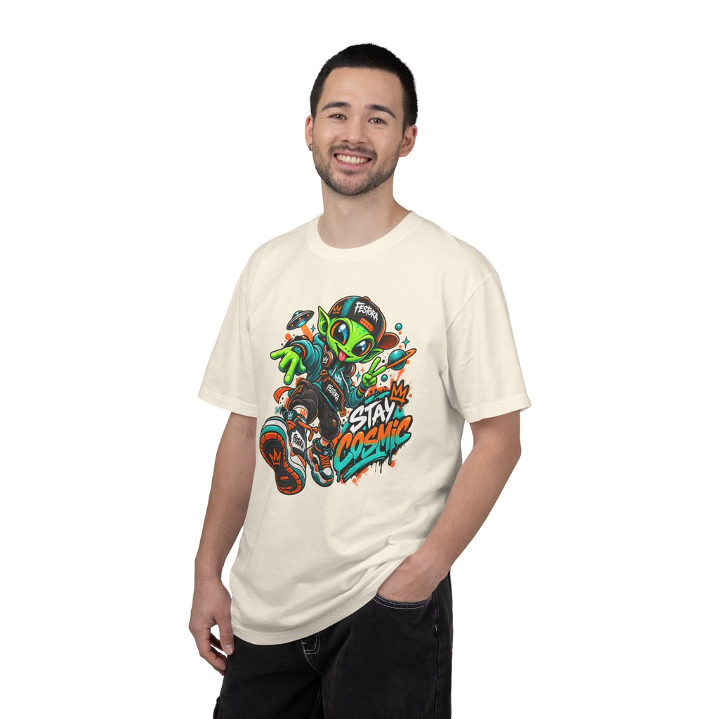 Alien Streetwear T-Shirt — “Stay Cosmic” Graphic Tee