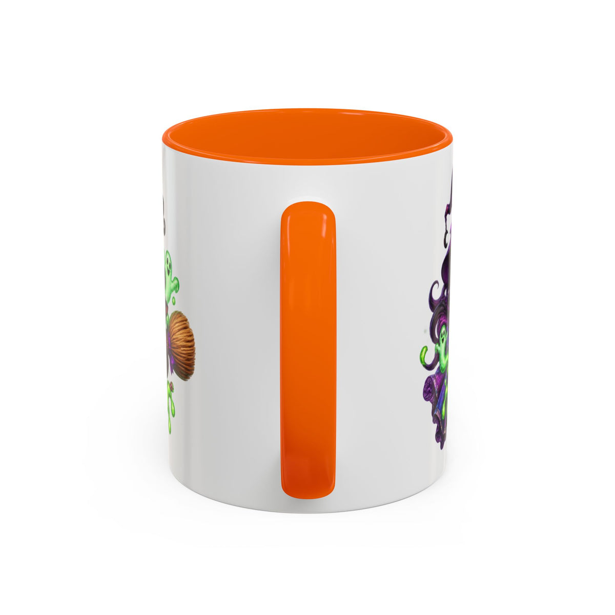 Brewing Up Trouble Witches Halloween White Mug