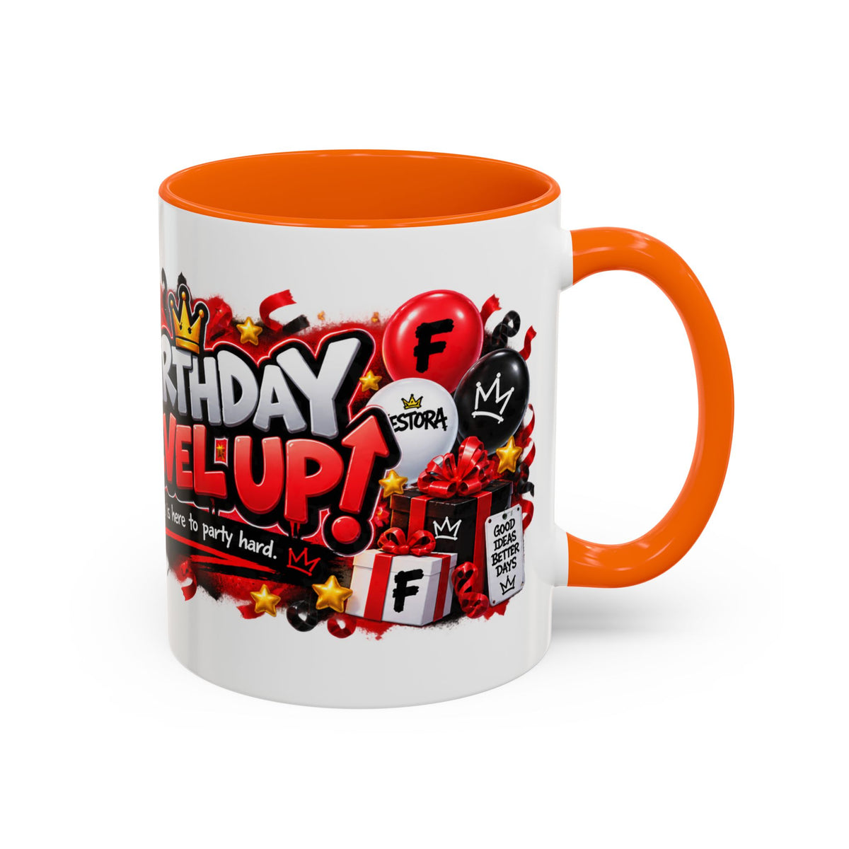 Festora Grafx Birthday Mug – Birthday Level Up Robot Coffee Cup