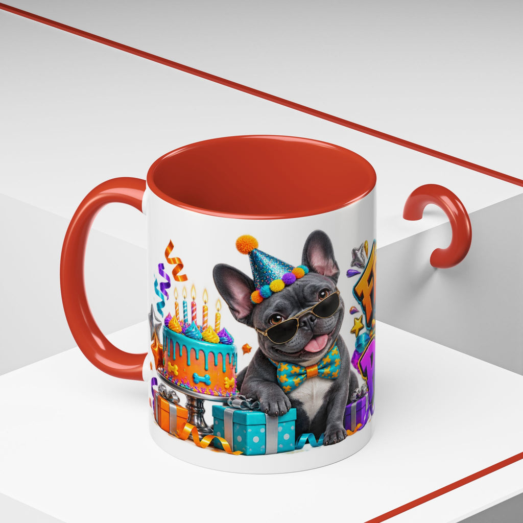 Frenchie Mode Party On French Bulldog Birthday White Mug