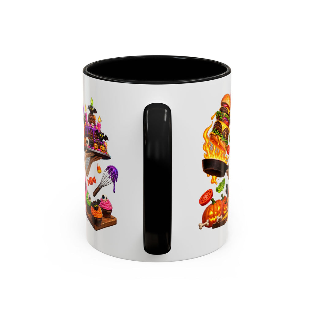 Bone Appetit Skeleton Chefs Halloween White Mug