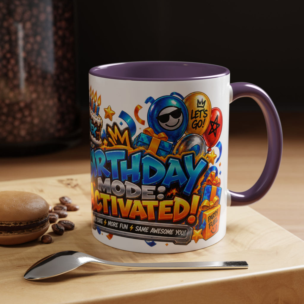 Festora Robot Birthday Mug – Birthday Mode Activated Coffee Cup
