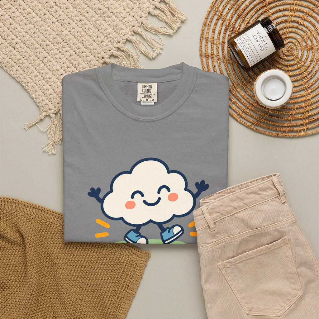 Take It Easy – Happy Cloud Graphic T-Shirt | Festora Everyday