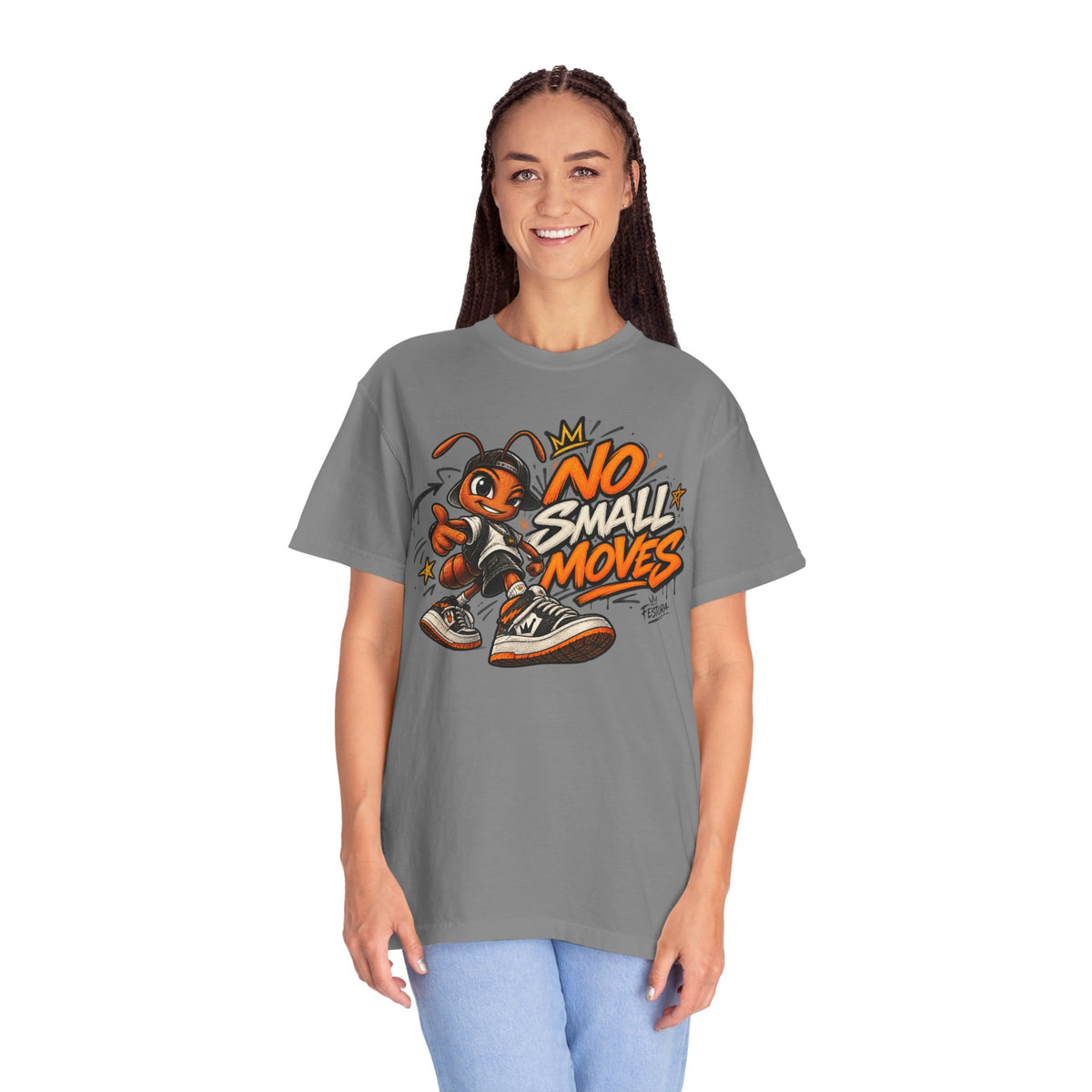 No Small Moves T-Shirt — Retro Sneaker Character Graphic Tee