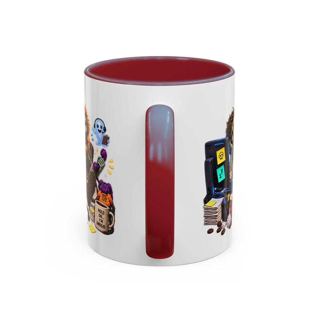 Dead Tired Still Working Zombie Office Halloween White Mug