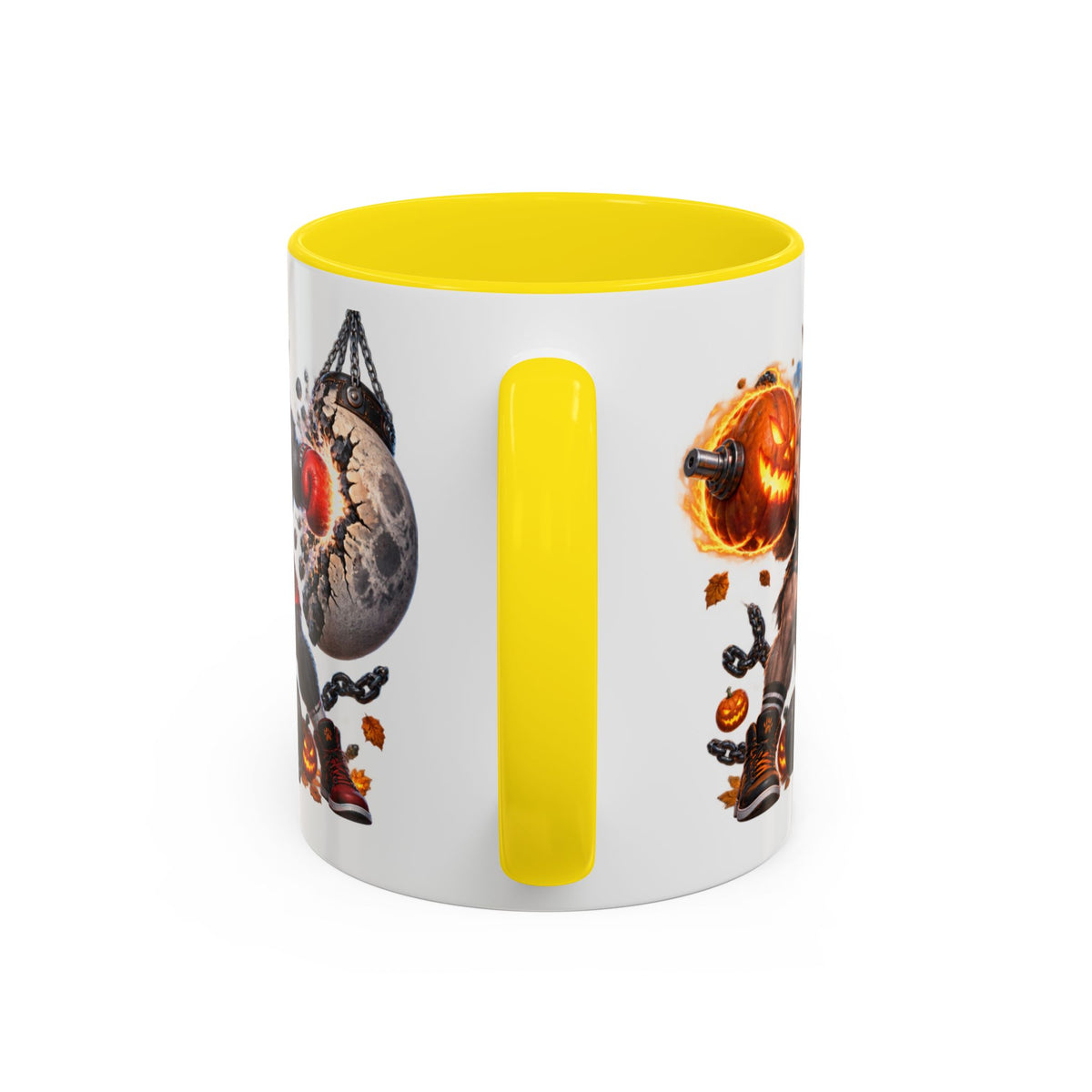 Full Moon Full Power Werewolf Gym Halloween White Mug